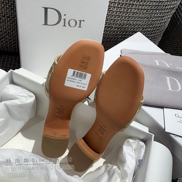 DIOR女鞋 迪奧2021專櫃新款磨砂新大底涼拖 Dior一字型刺繡平拖  naq1506